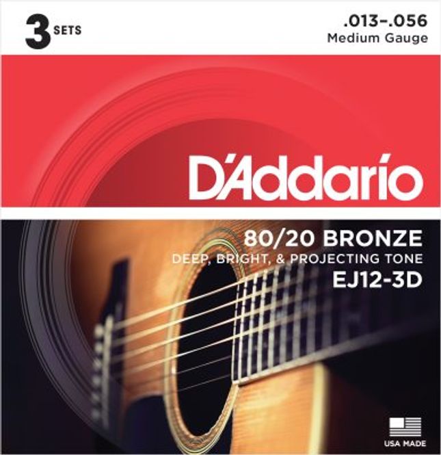 Hovedbilde DADDARIO EJ12-3D Strengesett Akustisk Gitar