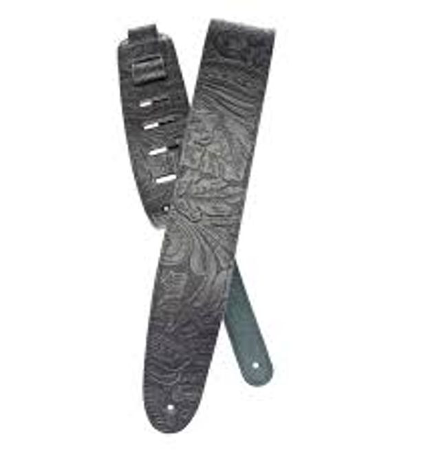 Hovedbilde DADDARIO 25LE00 Gitarrem Leather Black Pattern