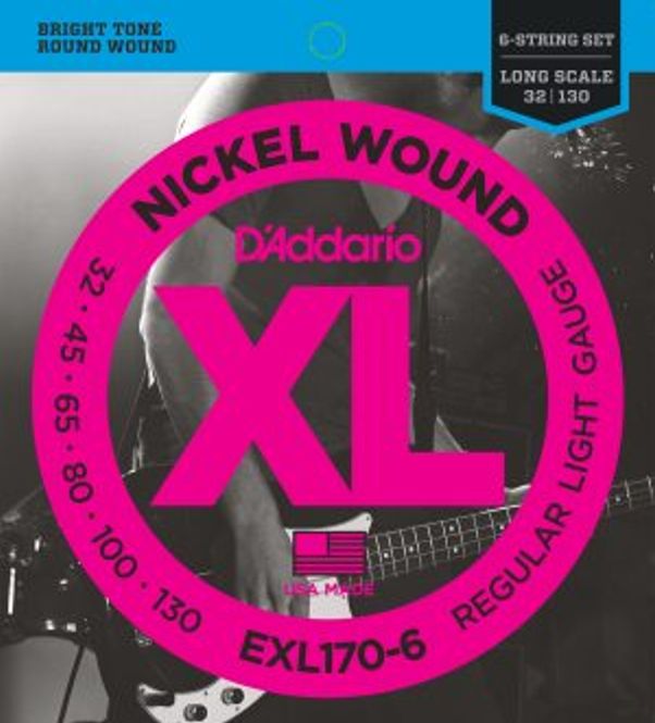 Hovedbilde DADDARIO EXL170-6 Strengesett El-Bass