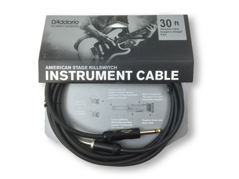DADDARIO PW-AMSK-30 Instrument cable Jack w kill Switch 9m