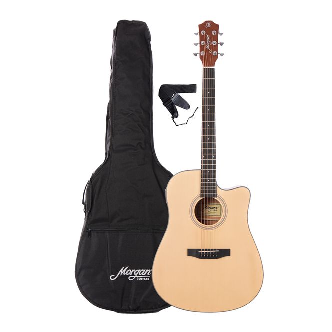 Hovedbilde MORGAN Akustisk gitarpakke GP W 11 CE N med bag og reim