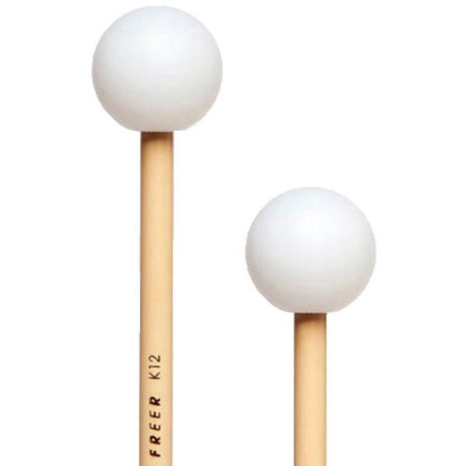 Hovedbilde FREER Percussion Klokkespillkøller White poly w/ Brass insert Ra