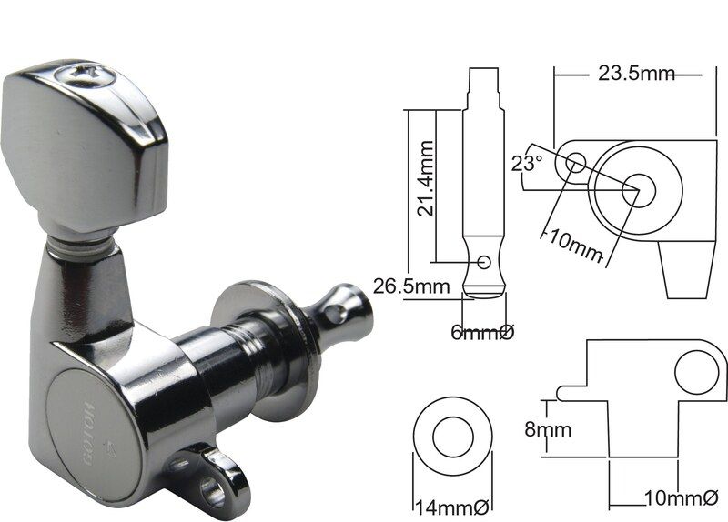 GOTOH SG360-07 Gitarmekanikk 6 venstre Krom